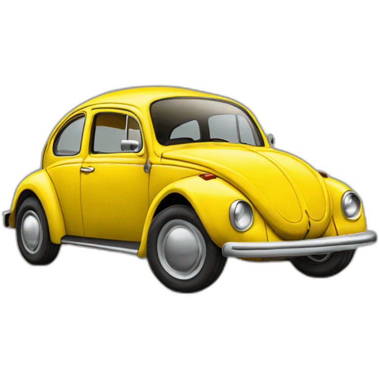 Yellow beetle car emoji