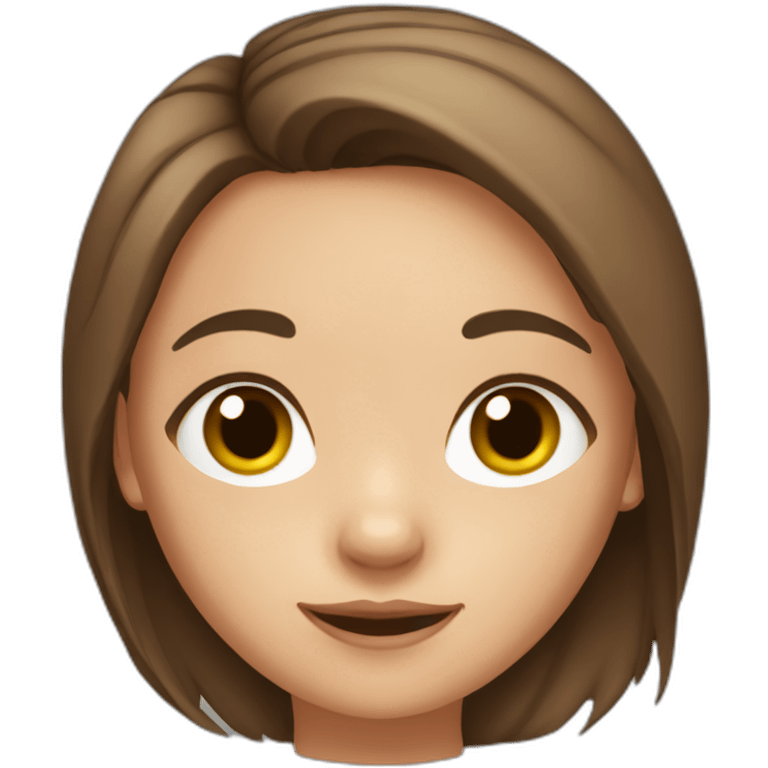 Girl with brown hair and petit brabancon emoji