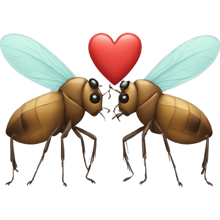 bugs kissing with heart emoji