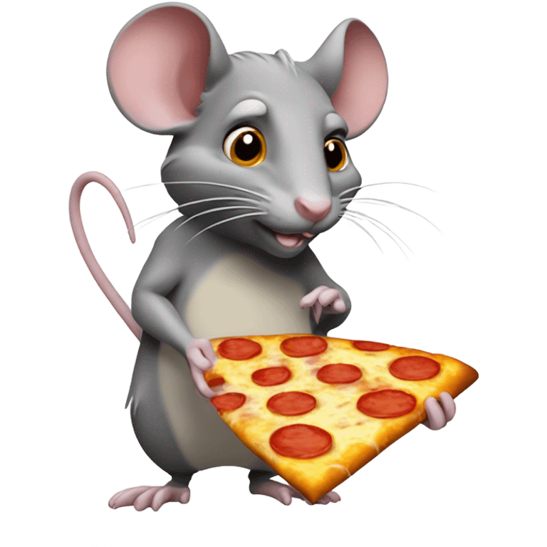 Rat with pizza emoji