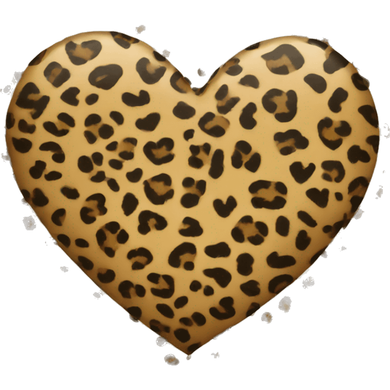 Heart with leopard pattern emoji