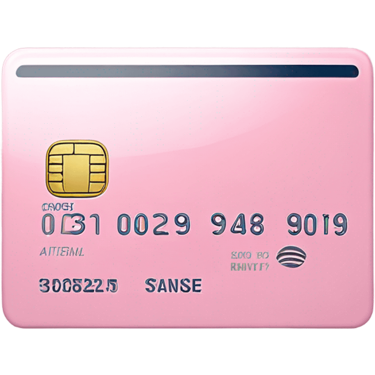 light pink "American express" credit card, glossy finish emoji