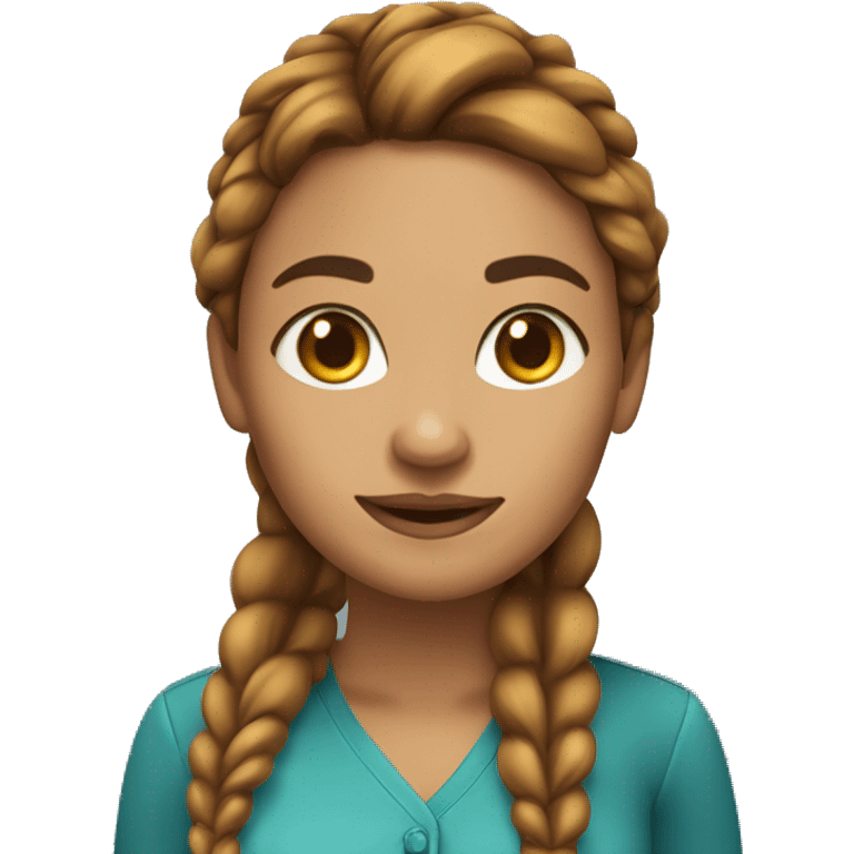 a caramel skin software develper female with conrows emoji