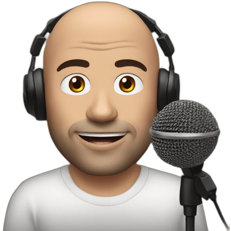 Joe Rogan podcast with a microphone emoji