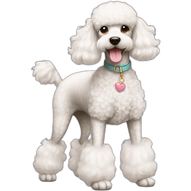 Dog Standart Poodle full body emoji