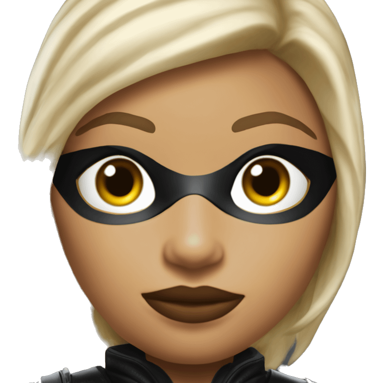 Light skinned Batgirl in shiny leather, Hummer EV monster truck  emoji