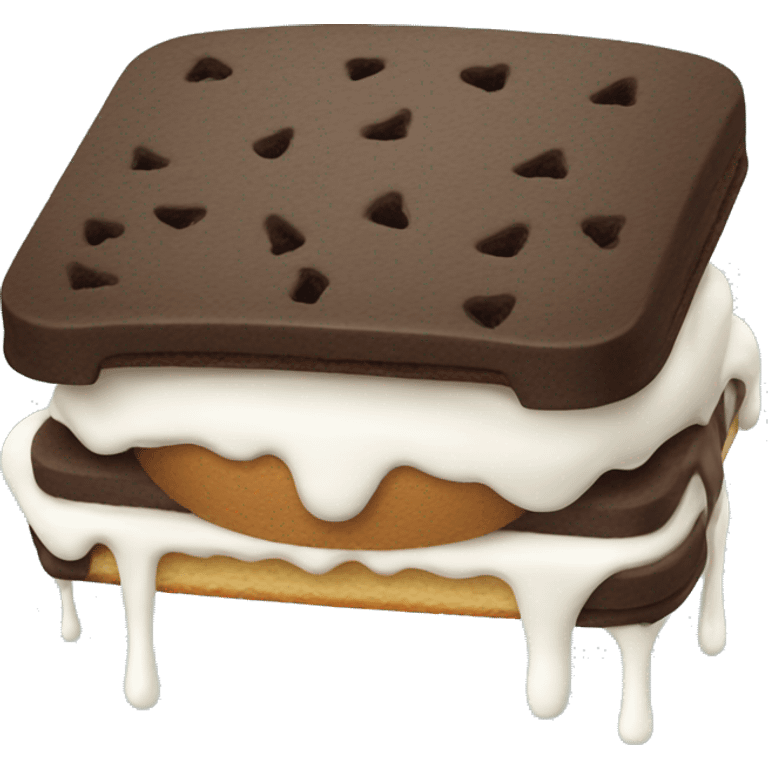 Happy ice cream sandwich emoji