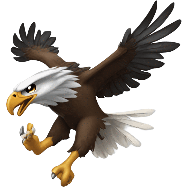 Philadelphia eagle attacking kansas city chief emoji