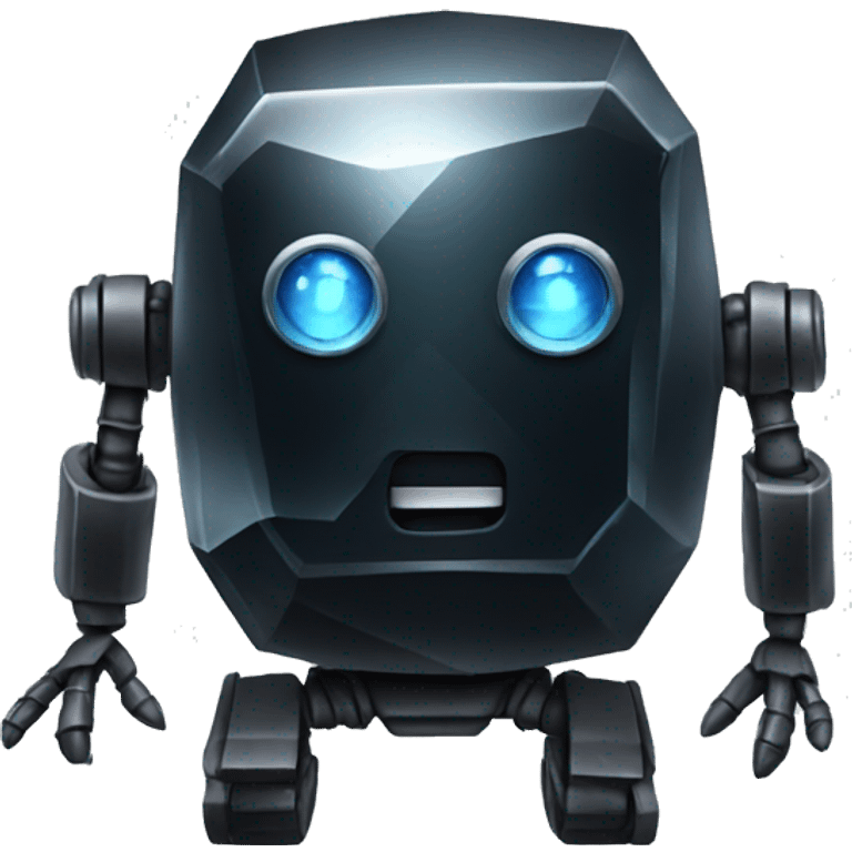 black crystal robot emoji