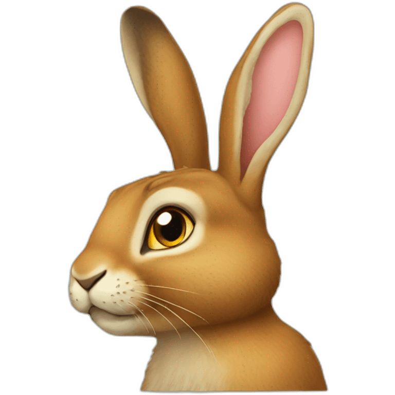 the hare is cute emoji