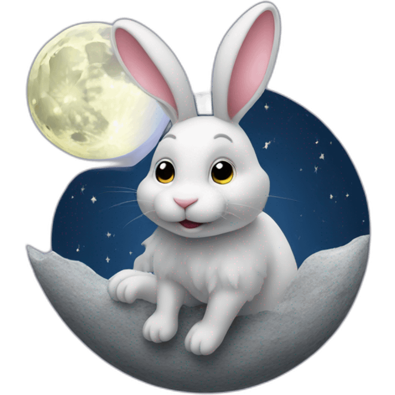 The rabbit on the moon emoji