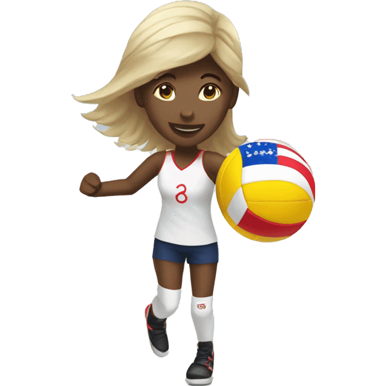 summer olympics girl playing volleyball emoji