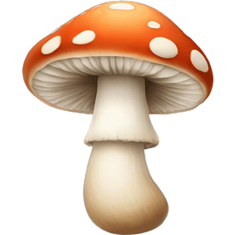 Make a mushroom with a face emoji