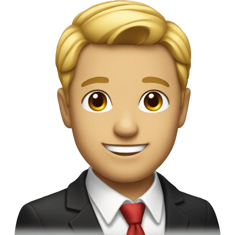 smiling male in formal attire emoji