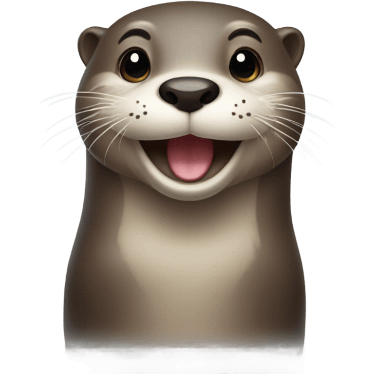 An otter winking one eye emoji