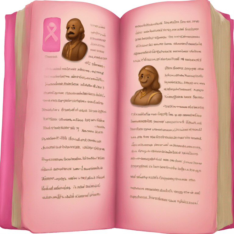 Pink history book open  emoji