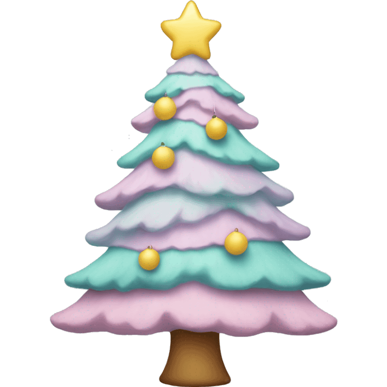 Pastel christmas tree emoji