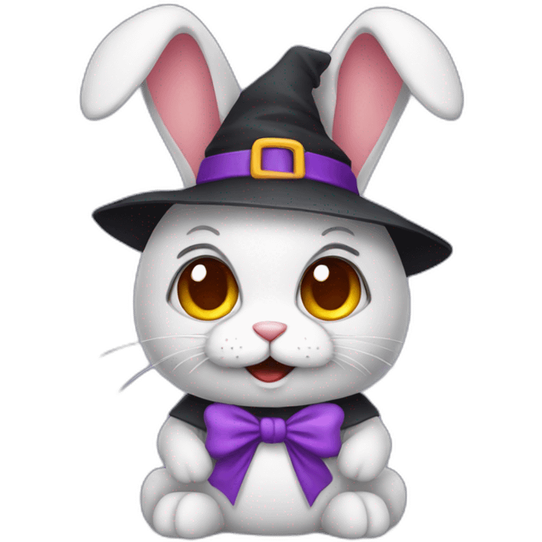 bunny in halloween costume emoji