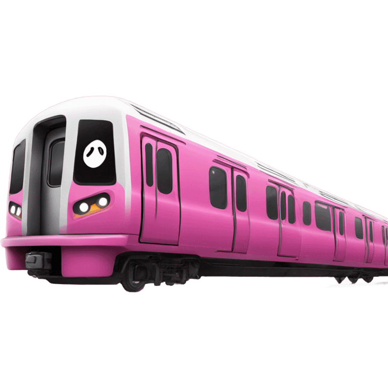 pink subway train emoji