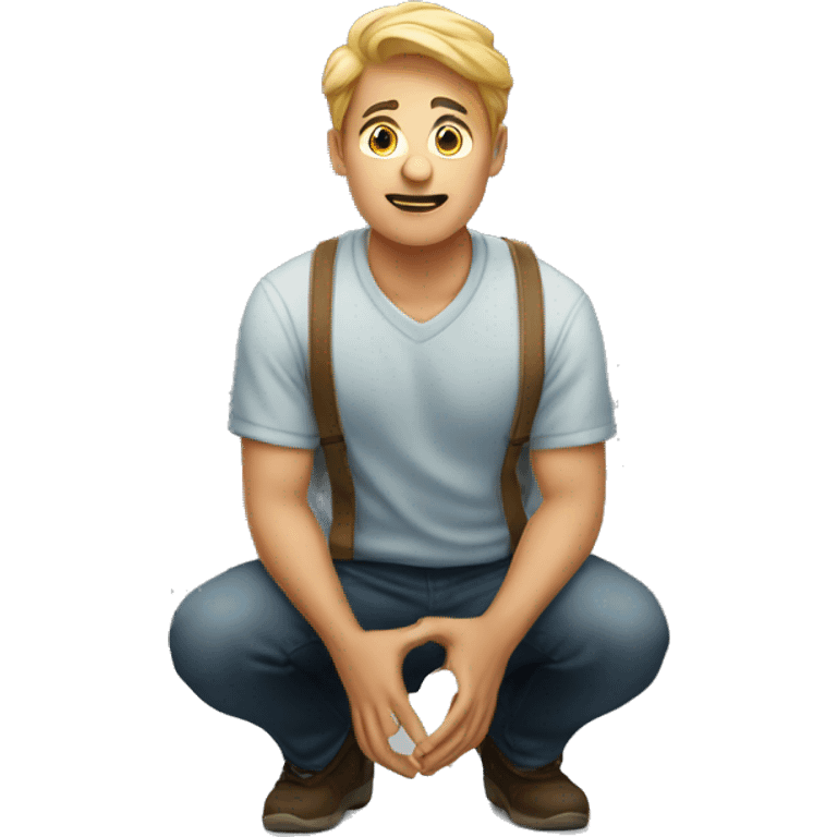 male on knees looking up emoji