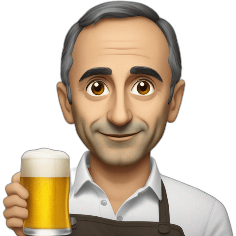 eric zemmour qui boit une biere emoji