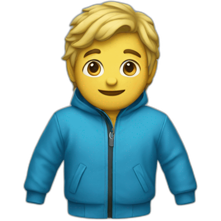 rain blue jacket emoji