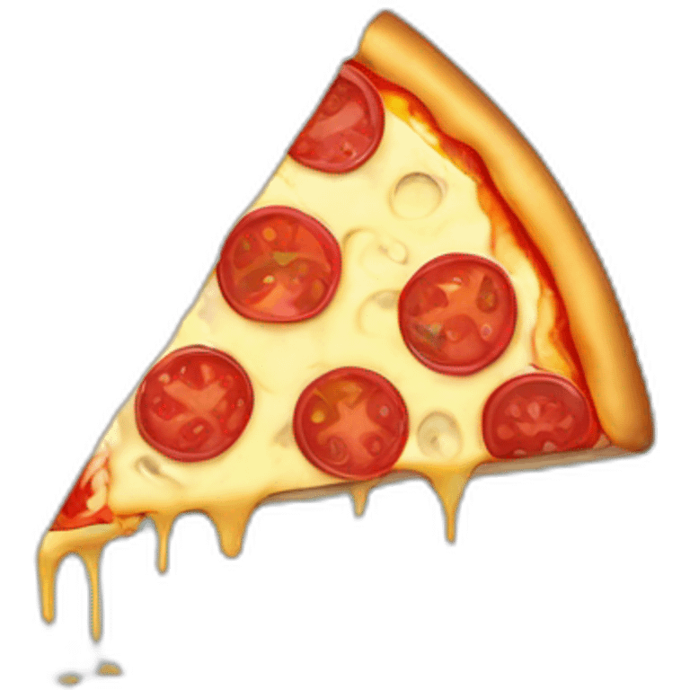 pizza slice with cheese going down the sides emoji