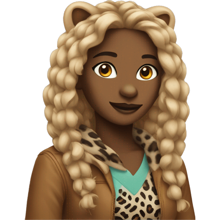 Leopard girl emoji