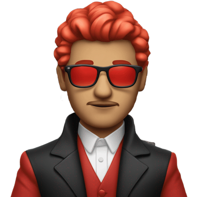 cocky red keyboard player emoji