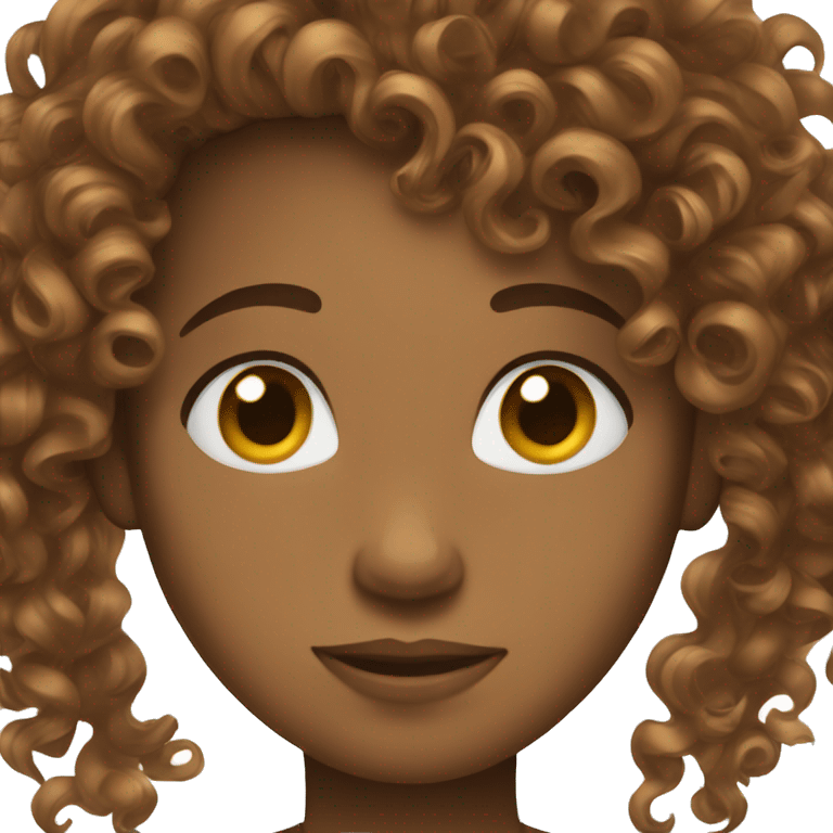 Brown curly hair  emoji