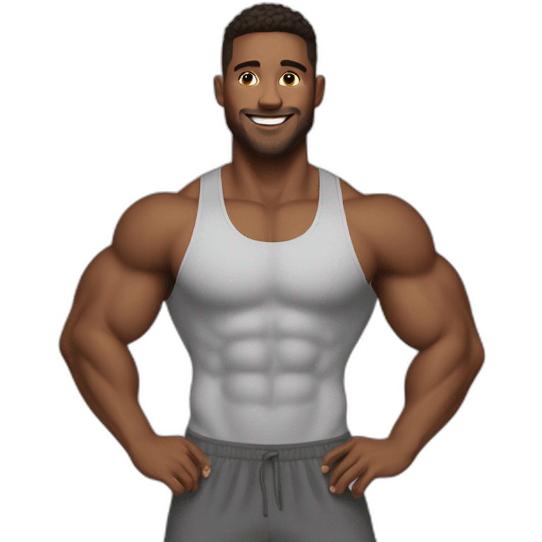 Gym fit guy emoji