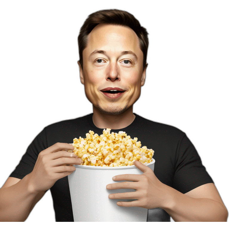 elon musk eating popcorn emoji