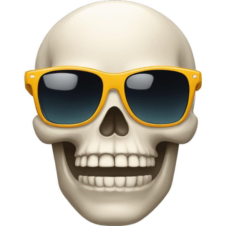 Skull wearing sunglasses emoji