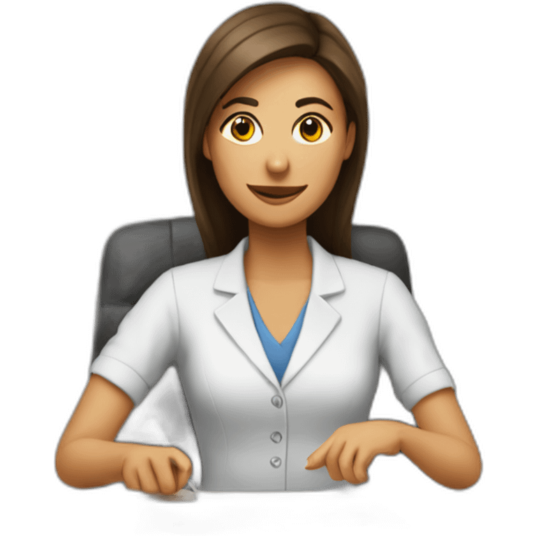 Mujer trabajando en una oficina emoji