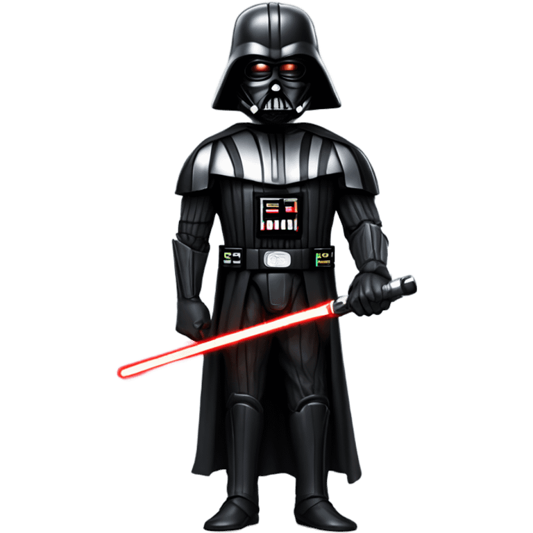 Realistic Darth Vader with a bo staff and a menacing look  emoji