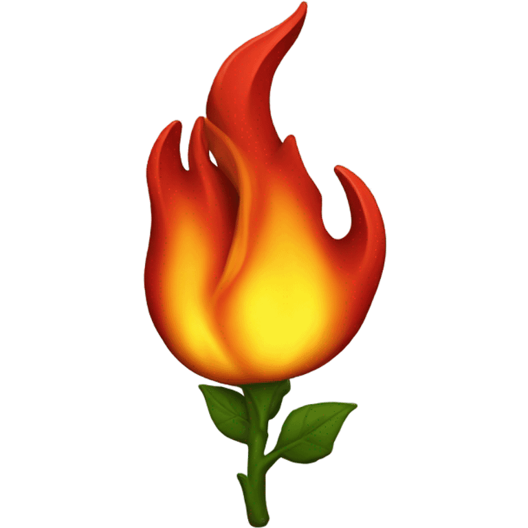 flaming rose black emoji