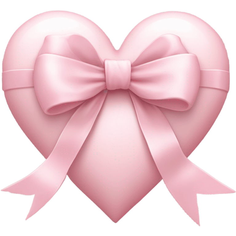 pale pink heart witch elegant bow emoji