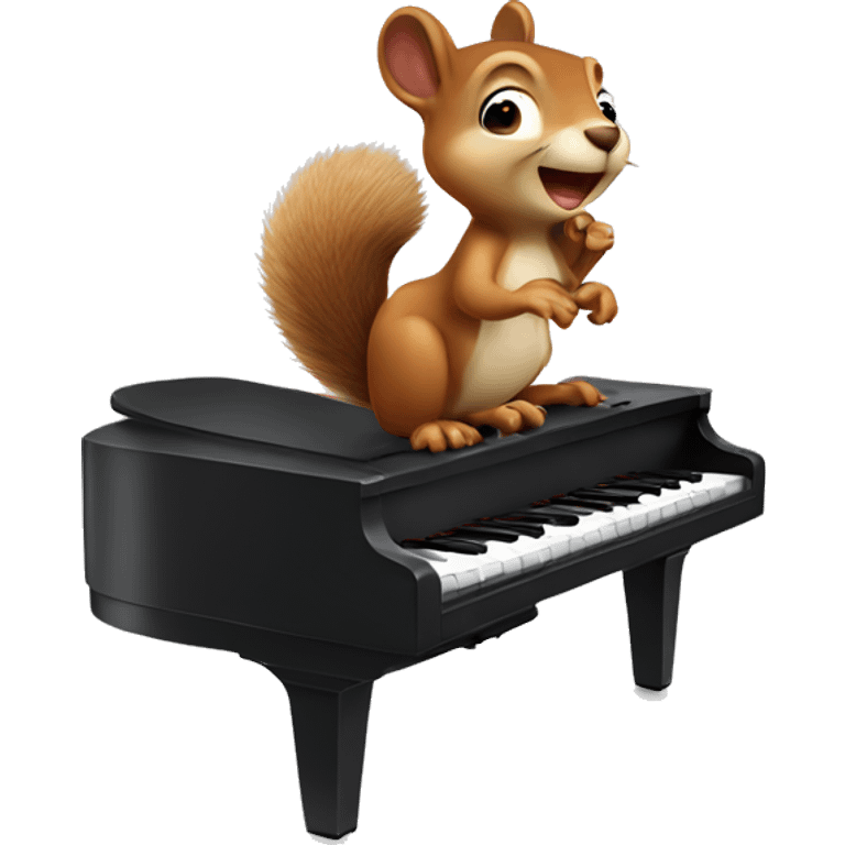 Squirrel play piano  emoji