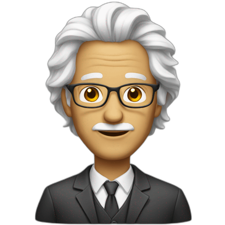 A professor of economic science with withe hair emoji