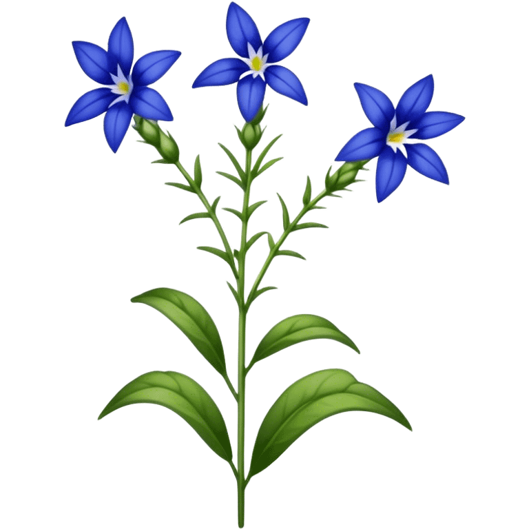 single Lobelia, straight stem emoji