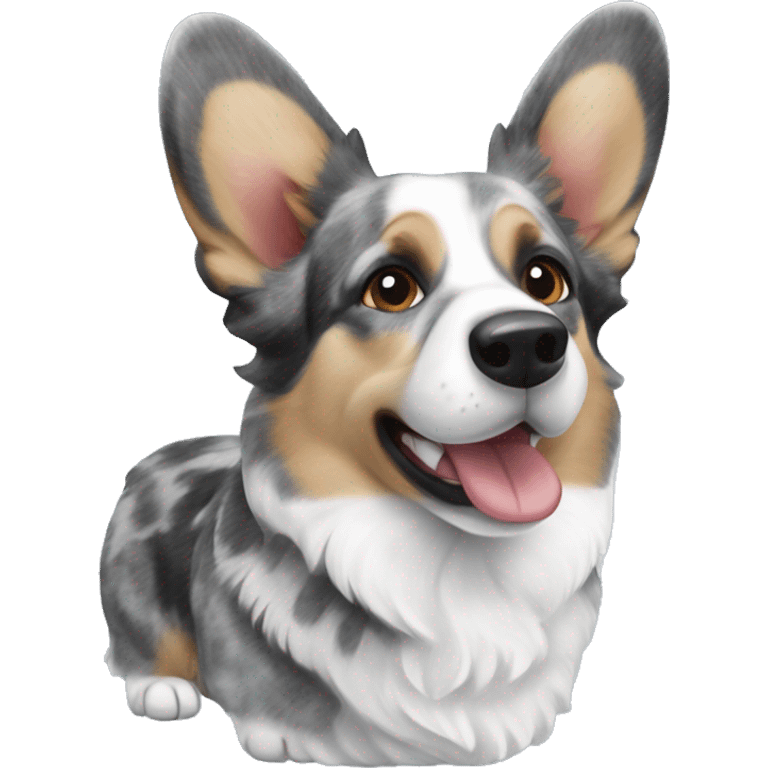 Welsh Corgi Cardigan Blue merle emoji