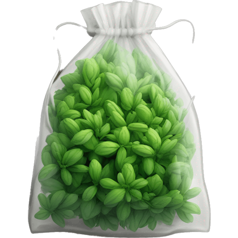 buds of Green plant in zip loc bag emoji