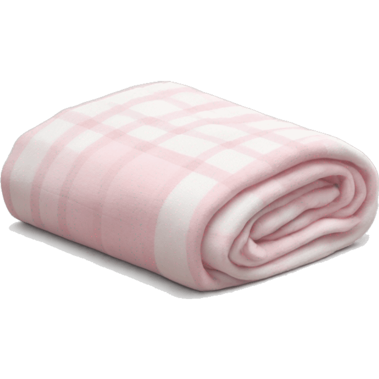 Plad white and soft pink blanket folded  emoji