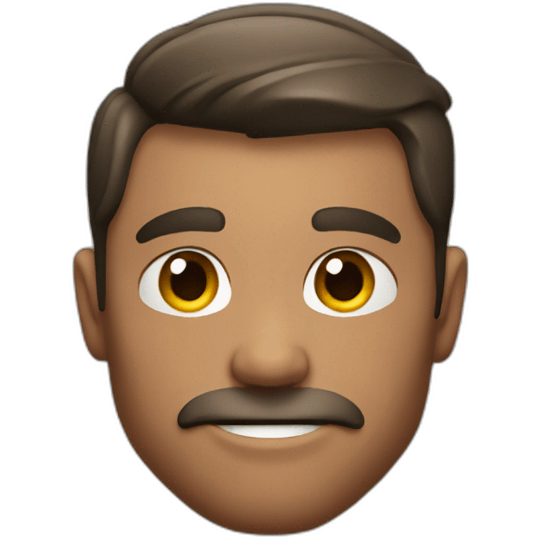 Emoji muscled man flirting emoji