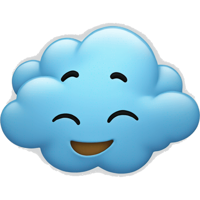 light blue cloud laugh emoji