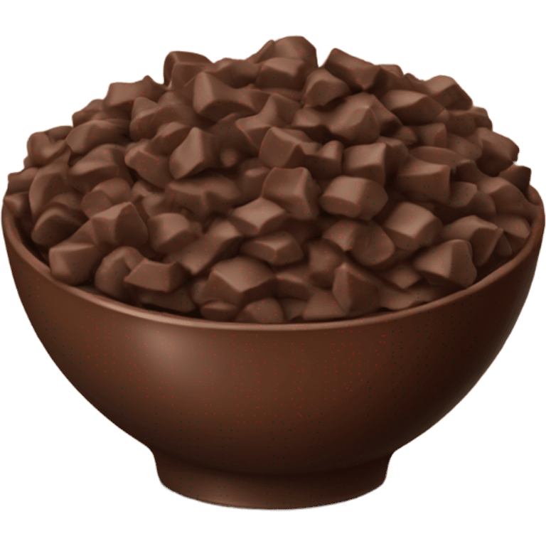 Bowl full of chocolate chips  emoji