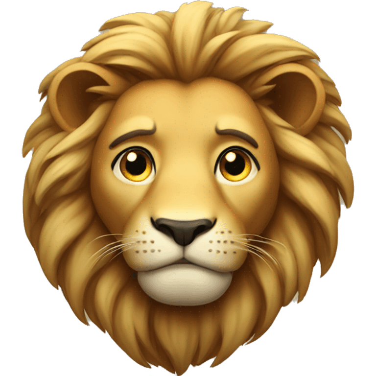 Thinking Lion emoji