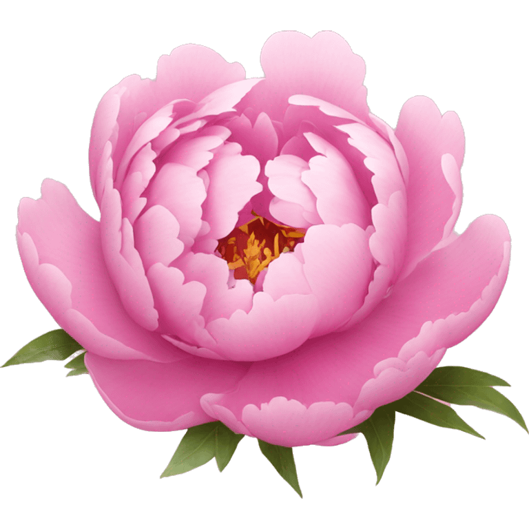 Cute peonies in pink emoji