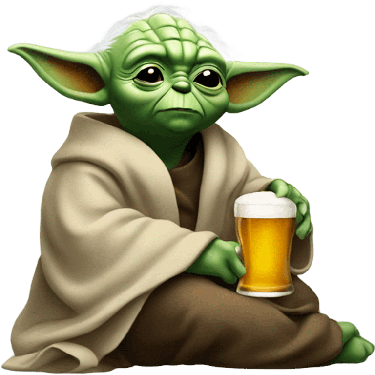 Yoda drink beer emoji