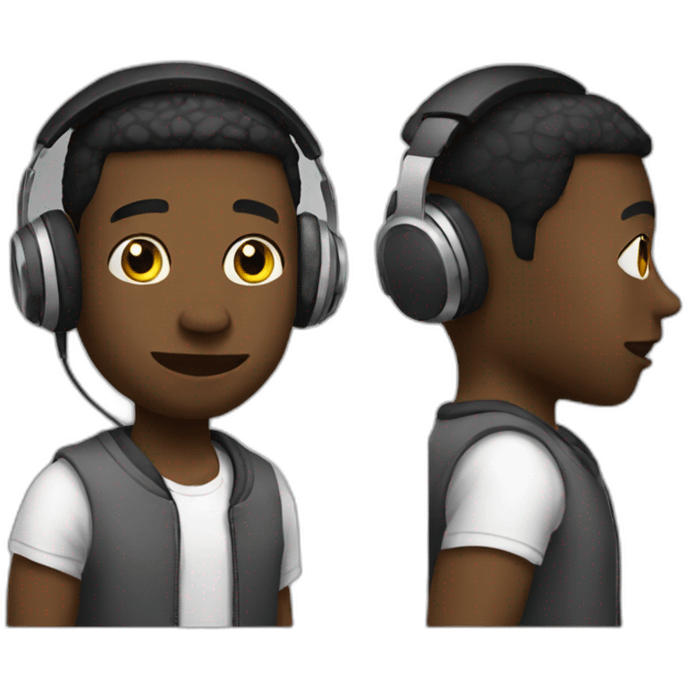 a nigga with headphones emoji